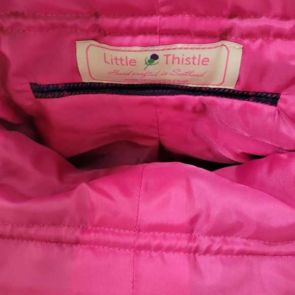 Little Thistle Handmade Purple Plaid Kiss Clasp Scottish Kilt Handbag NWT - Picture 5 of 6